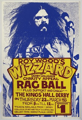 Lot 152 - ROY WOOD / WIZZARD - ORIGINAL 1973 DERBY CONCERT POSTER.