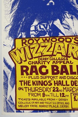 Lot 152 - ROY WOOD / WIZZARD - ORIGINAL 1973 DERBY CONCERT POSTER.