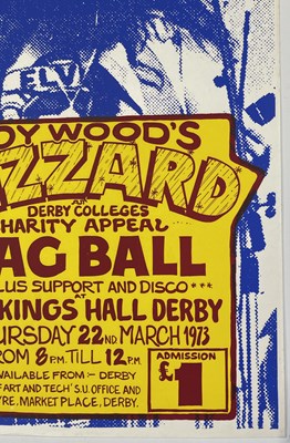 Lot 152 - ROY WOOD / WIZZARD - ORIGINAL 1973 DERBY CONCERT POSTER.