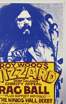 Lot 152 - ROY WOOD / WIZZARD - ORIGINAL 1973 DERBY CONCERT POSTER.