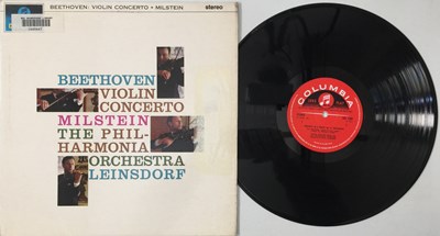 Lot 2 - MILSTEIN/ LEINSDORF - BEETHOVEN: VIOLIN CONCERTO LP (UK STEREO - COLUMBIA - SAX 2508)