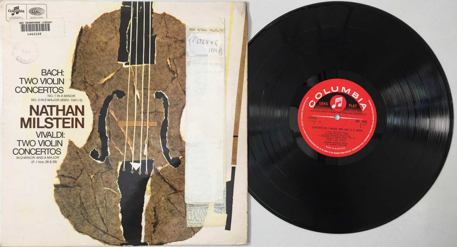 Lot 3 - NATHAN MILSTEIN - BACH/ VIVALDI: TWO VIOLIN CONCERTOS LP (UK STEREO - COLUMBIA - SAX 5285)