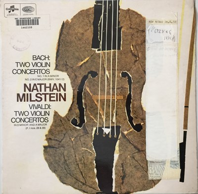 Lot 3 - NATHAN MILSTEIN - BACH/ VIVALDI: TWO VIOLIN CONCERTOS LP (UK STEREO - COLUMBIA - SAX 5285)
