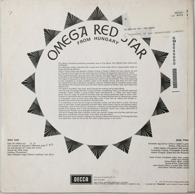 Lot 5 - OMEGA RED STAR - OF HUNGARY LP (UK MONO ORIGINAL - DECCA - LK 4974)