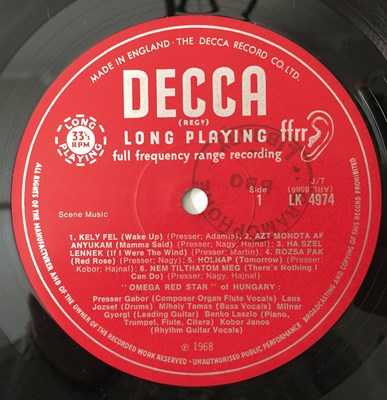 Lot 5 - OMEGA RED STAR - OF HUNGARY LP (UK MONO ORIGINAL - DECCA - LK 4974)