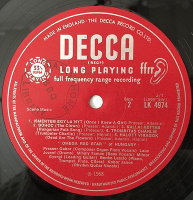 Lot 5 - OMEGA RED STAR - OF HUNGARY LP (UK MONO ORIGINAL - DECCA - LK 4974)