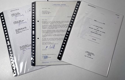 Lot 460 - CREATION RECORDS - 1992 ORIGINAL CREATION CONTRACT.