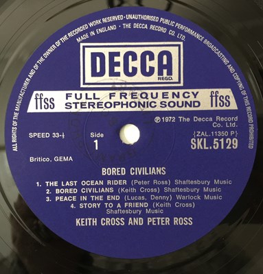 Lot 25 - KEITH CROSS AND PETER ROSS - BORED CIVILIANS LP (UK STEREO ORIGINAL - DECCA - SKL.5129)