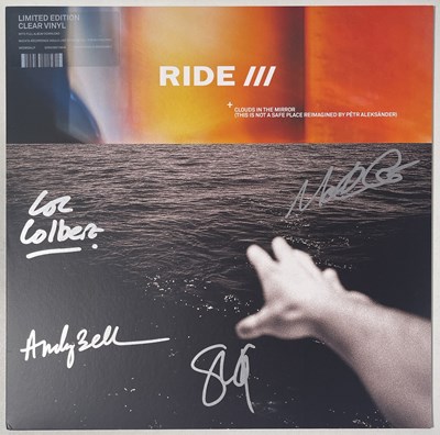 Lot 463 - RIDE - A FULLY SIGNED 'CLOUDS IN THE MIRROR' LP.