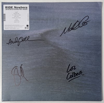 Lot 465 - RIDE - A FULLY SIGNED 'NOWHERE' LP.