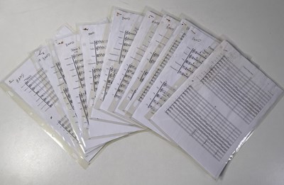 Lot 475 - RIDE - ORIGINAL PRINTED ARRANGEMENT FOR RIDE SONGS.