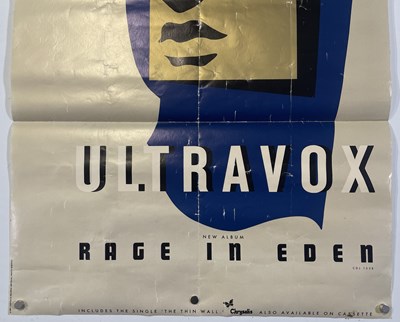 Lot 163 - ULTRAVOX - ORIGINAL RAGE IN EDEN PROMO POSTER.