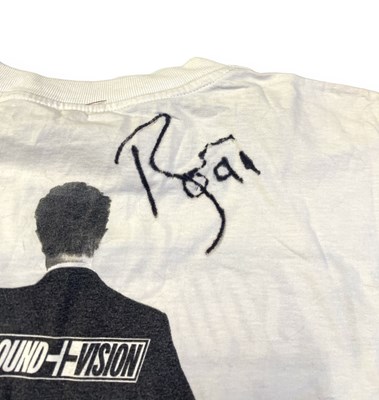 Lot 347 - DAVID BOWIE - A SIGNED 'SOUND + VISION' T-SHIRT.