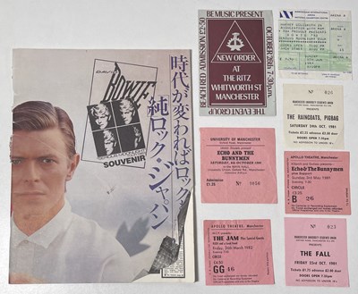 Lot 100 - THE FALL / NEW ORDER / THE JAM AND MORE - C 1980S TICKET COLLECTION.