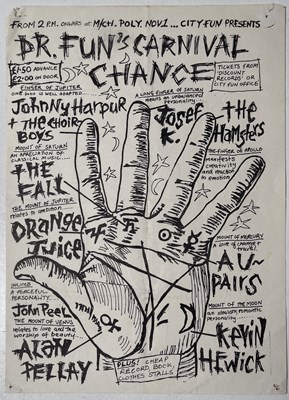 Lot 135 - THE FALL / ORANGE JUICE / JOSEF K AND MORE - ORIGINAL 1980 HANDBILL.