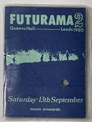 Lot 85 - U2 / SOFT CELL / ECHO ANDTHE BUNNYMEN / SIOUXSIE AND THE BANSHEES - ORIGINAL 1980 FUTURAMA FESTIVAL HANDBILL AND TICKETS.