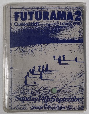 Lot 85 - U2 / SOFT CELL / ECHO ANDTHE BUNNYMEN / SIOUXSIE AND THE BANSHEES - ORIGINAL 1980 FUTURAMA FESTIVAL HANDBILL AND TICKETS.