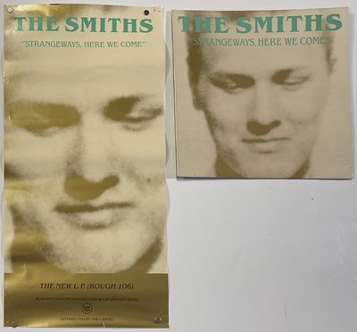 Lot 502 - THE SMITHS - ORIGINAL STRANGEWAYS PROMO POSTER AND GREEN TEXT SLEEVE.