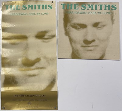 Lot 503 - THE SMITHS - ORIGINAL STRANGEWAYS PROMO POSTER AND GREEN TEXT SLEEVE.