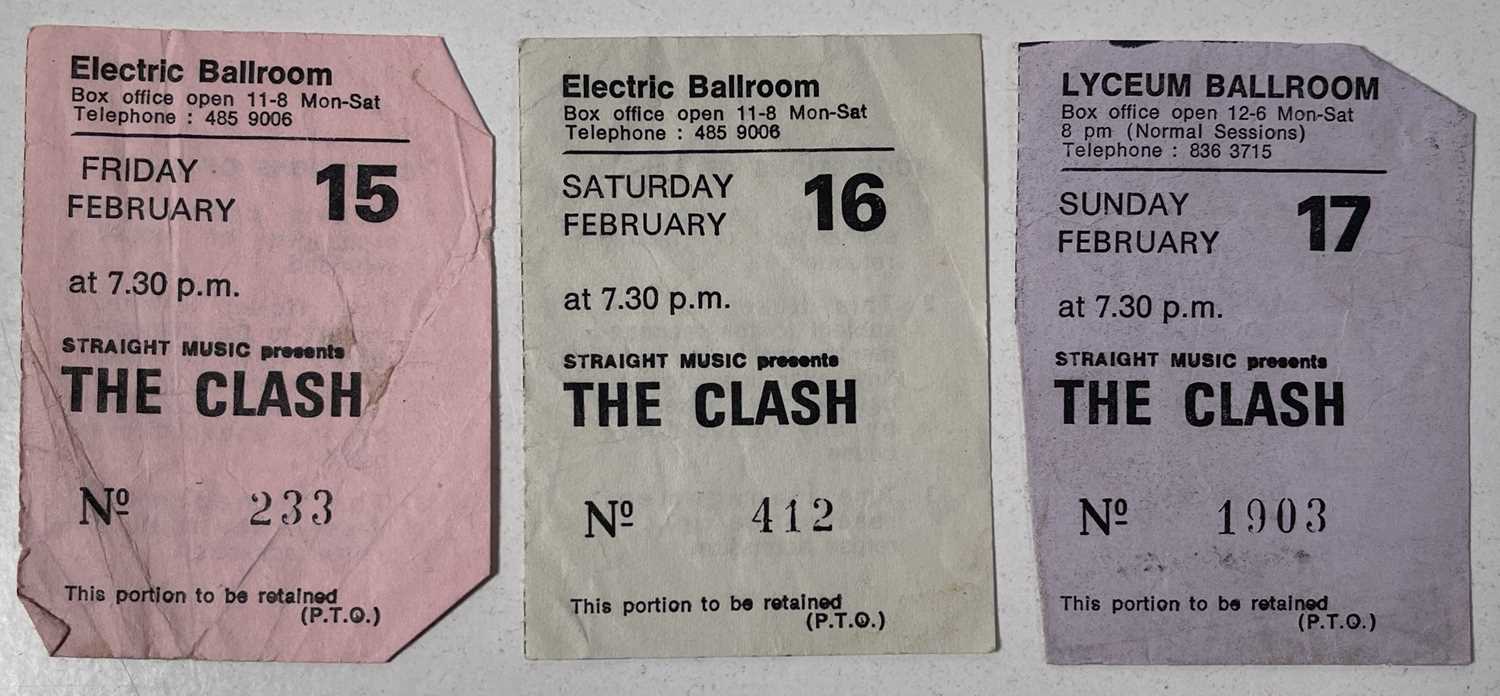 Lot 105 - THE CLASH - TICKET STUBS C 1980.