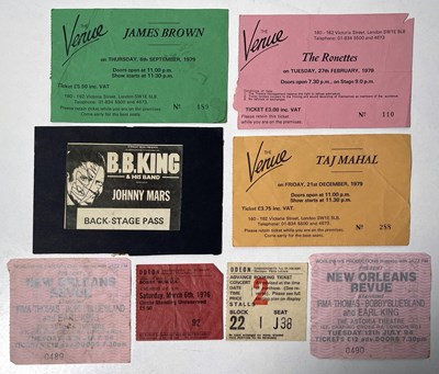 Lot 106 - SOUL / JAZZ / BLUES - C 1970S/1980S TICKET COLLECTION INC BB KING SIGNED.