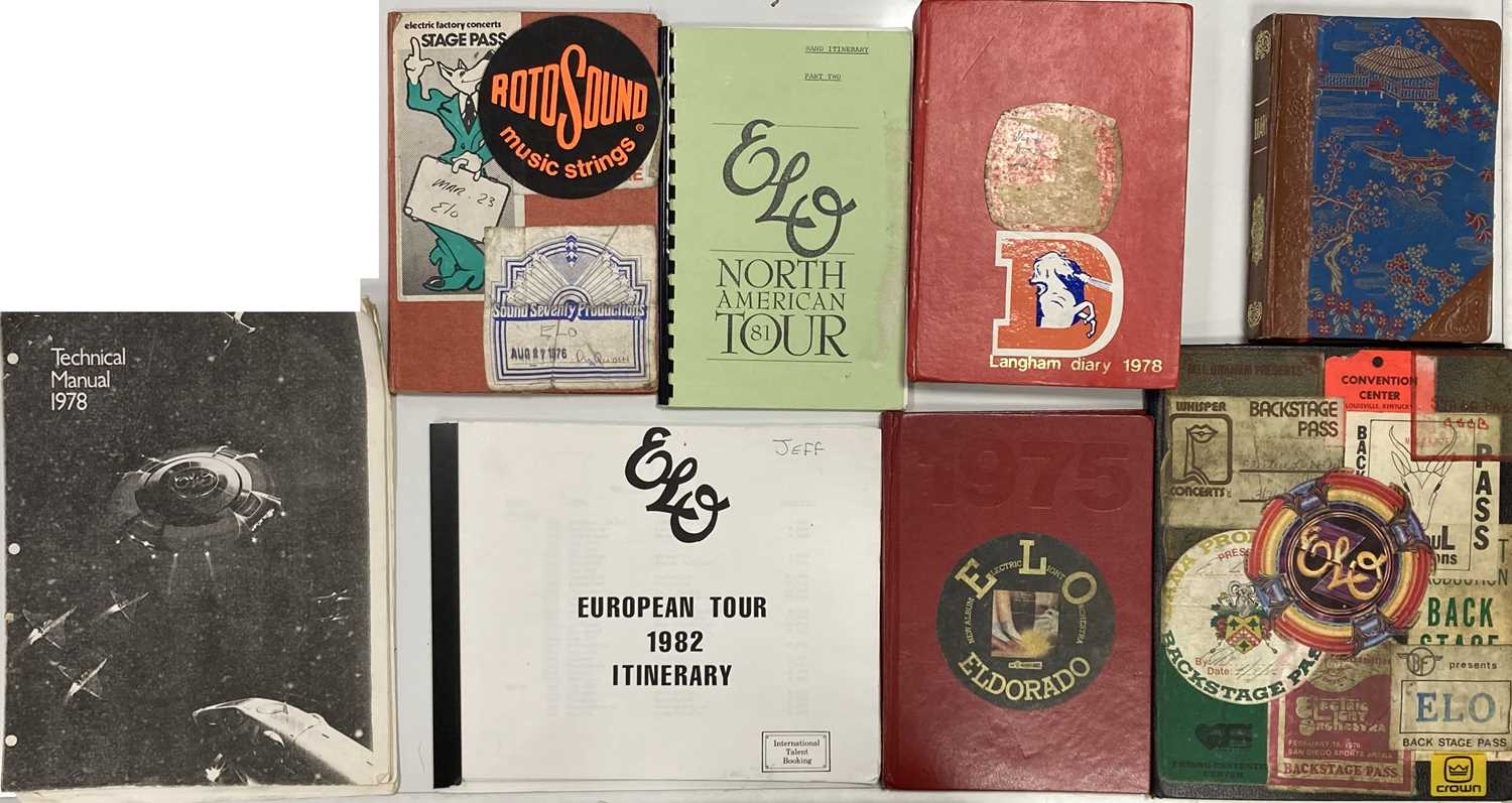 Lot 369 - ELO TOUR DIARIES AND ITINERARIES CIRCA 1970S