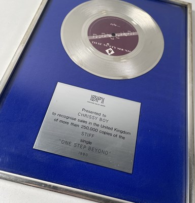 Lot 260 - MADNESS - ORIGINAL BPI SILVER DISC AWARD PRESENTED TO CHRIS FOREMAN FOR 'ONE STEP BEYOND' (1980).