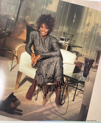 Lot 213 - TINA TURNER/WHITNEY HOUSTON - SIGNED LP SLEEVE / MULTI SIGNED TOUR PROGRAMME.