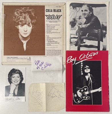 Lot 219 - 60S STARS SIGNED ITEMS INC ROY ORBISON / CILLA / TROGGS.