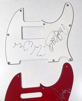 Lot 220 - SIGNED GUITAR SCRATCHPLATES - NILS LOFGREN / WILKO JOHNSON / MARK KNOPFLER.