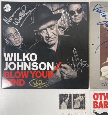 Lot 221 - POP AND ROCK AUTOGRAPHS INC GELDOF / WILKO JOHNSON / OTWAY / BARRETT.