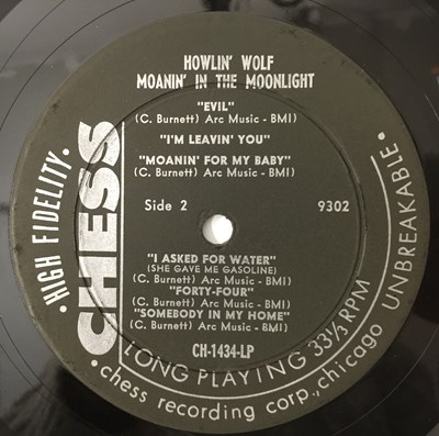 Lot 160 - HOWLIN' WOLF - MOANIN' IN THE MOONLIGHT LP (CHESS LP 1434 - ORIGINAL US PRESSING)