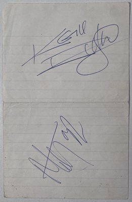 Lot 309 - THE ROLLING STONES - MICK JAGGER / KEITH RICHARDS SIGNED PAGE.