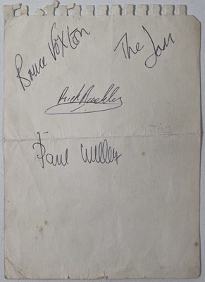 Lot 420 - THE JAM - FULL SET OF SIGNATURES.