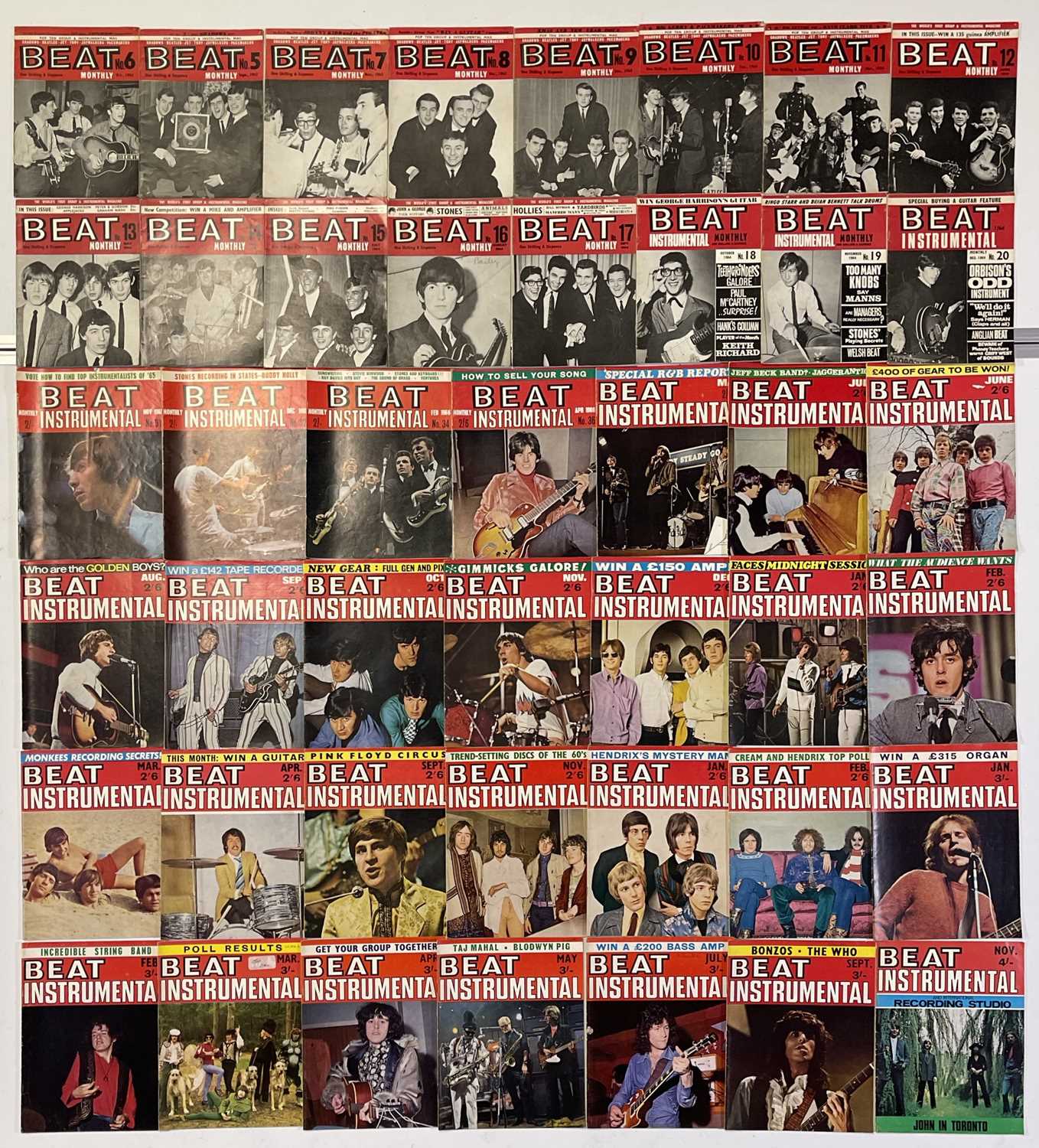 Lot 50 - 1960S BEAT MONTHLY/INSTRUMENTAL MAGAZINE - LARGE COLLECTION.