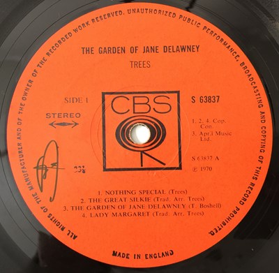 Lot 638 - TREES - THE GARDEN OF JANE DELAWNEY LP (UK ORIGINAL CBS - S63837)