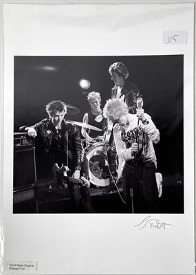 Lot 555 - VIRGINIA TURBETT - THE SEX PISTOLS - PRETTY VACANT VIDEO RECORDING PHOTO PRINT.