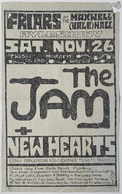 Lot 96 - THE JAM - ORIGINAL FRIARS AYLESBURY HANDBILL.