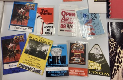 Lot 383 - OZZY OSBOURNE TOUR MEMORABILIA AND TEXAS LICENSE PLATE 