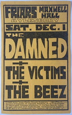 Lot 97 - THE FRIARS AYLESBURY - HANDBILLS INC THE CRAMPS / THE DAMNED / ADAM ANT.