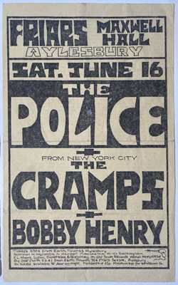 Lot 97 - THE FRIARS AYLESBURY - HANDBILLS INC THE CRAMPS / THE DAMNED / ADAM ANT.