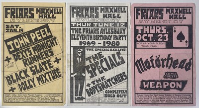 Lot 98 - THE FRIARS AYLESBURY - HANDBILLS INC THE SPECIALS / MOTORHEAD / DEXYS.