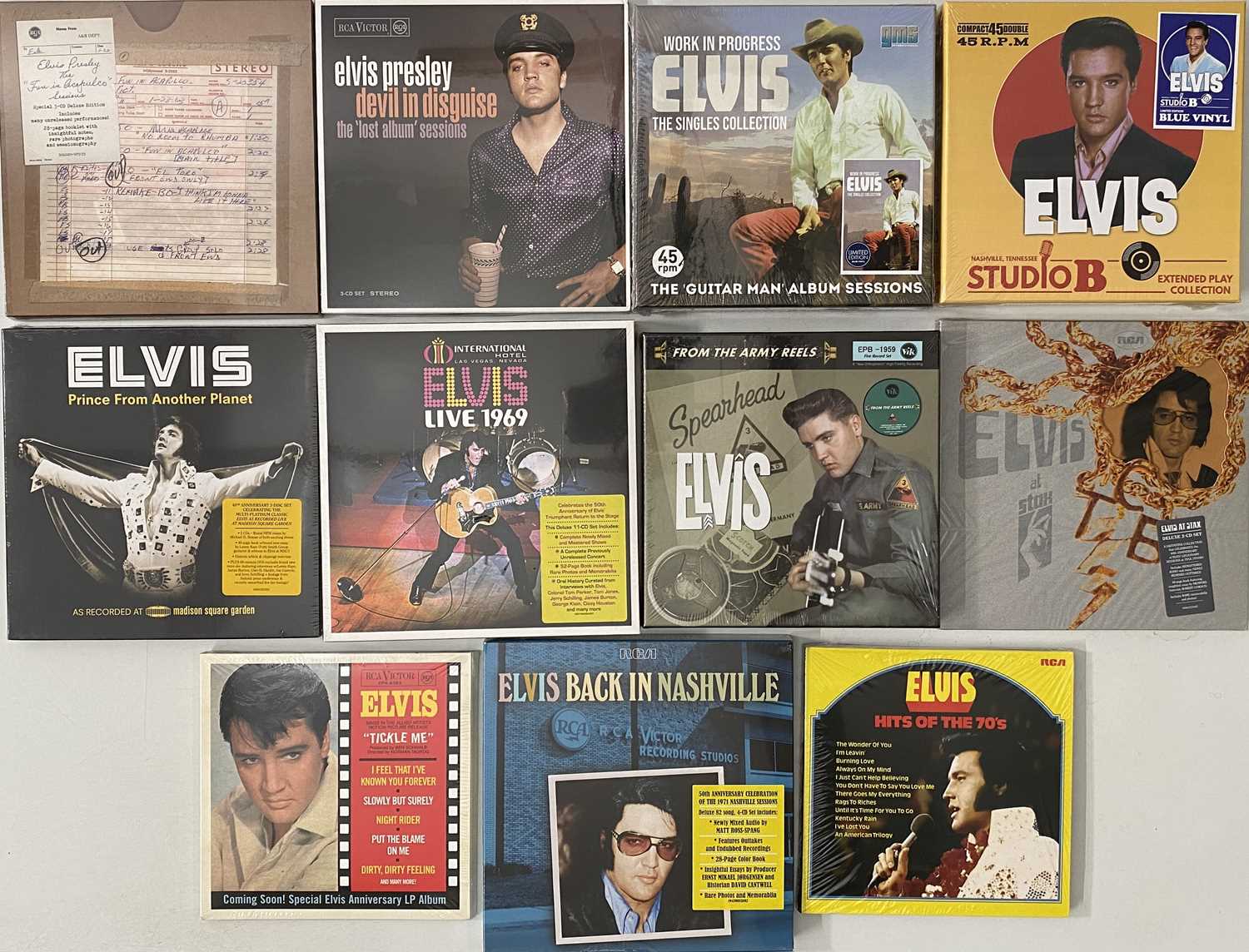 Lot 652 - ELVIS PRESLEY - 7"/ CD BOX SETS (NEW & SEALED)