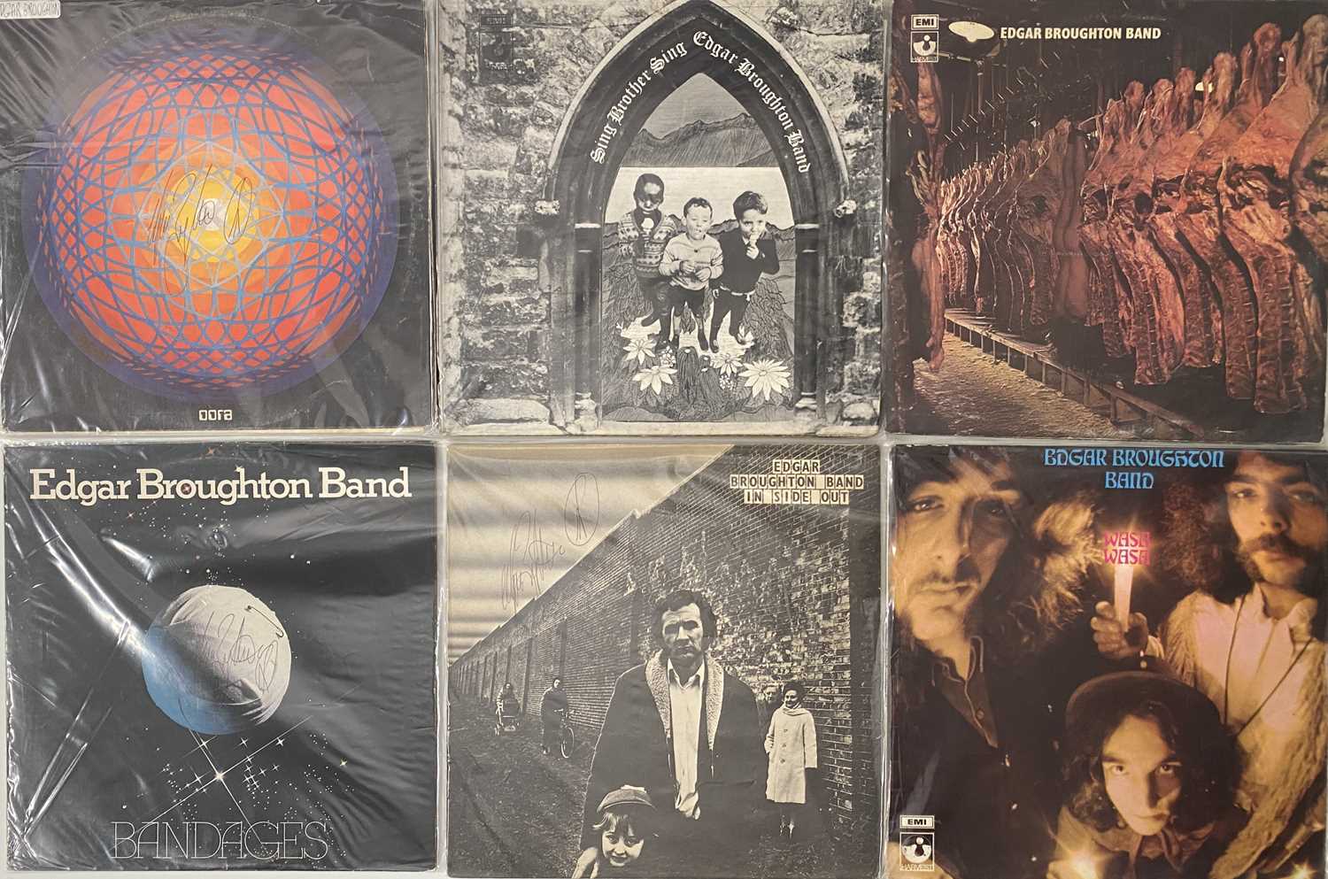 Lot 725 - EDGAR BROUGHTON BAND - LP PACK (INC SIGNED)