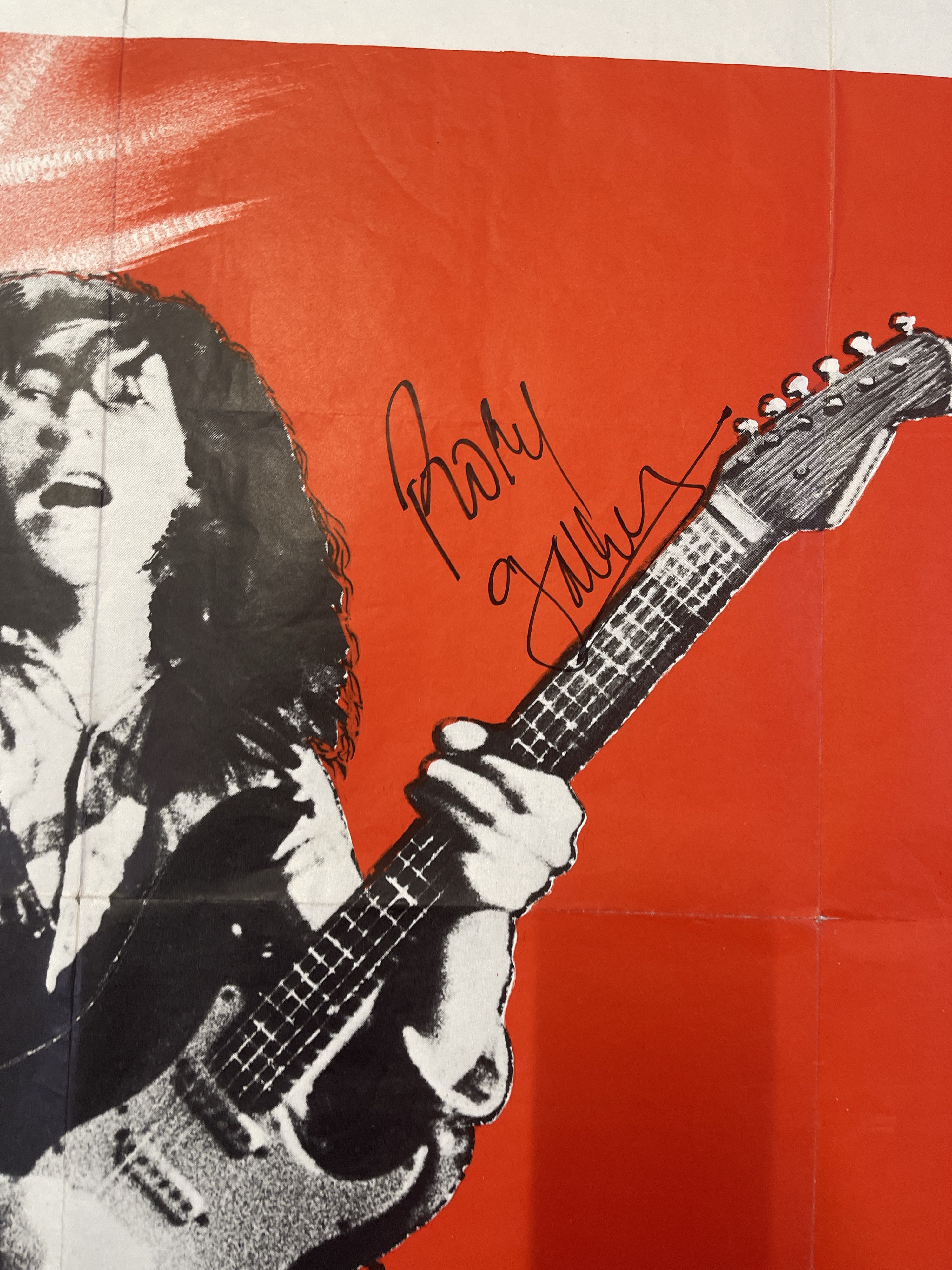 Signature Hat Rory Gallagher Lot 234 - RORY GALLAGHER - A SIGNED FRENCH POSTER.