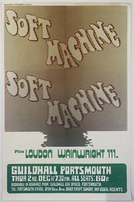 Lot 169 - SOFT MACHINE / LOUDON WAINRIGHT III - ORIGINAL 1971 CONCERT POSTER.