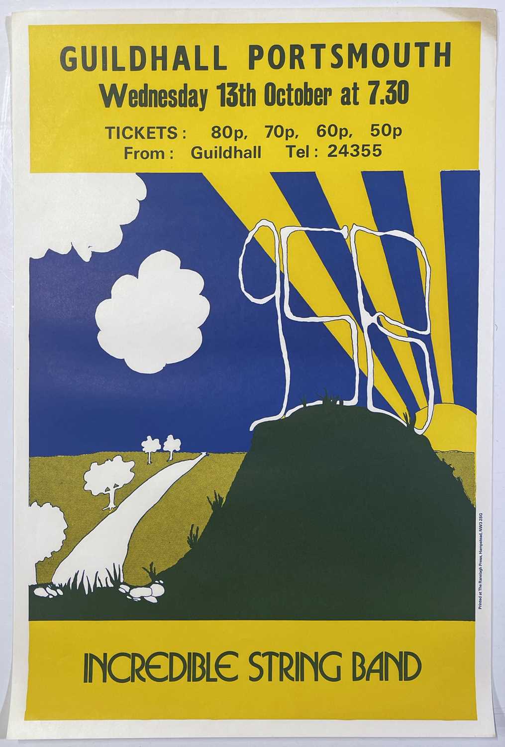 Lot 170 - INCREDIBLE STRING BAND - ORIGINAL CONCERT POSTER.