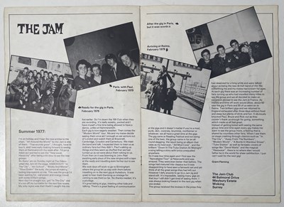 Lot 424 - THE JAM - A MULTI SIGNED 1979 SPRING TOUR BOOKLET.