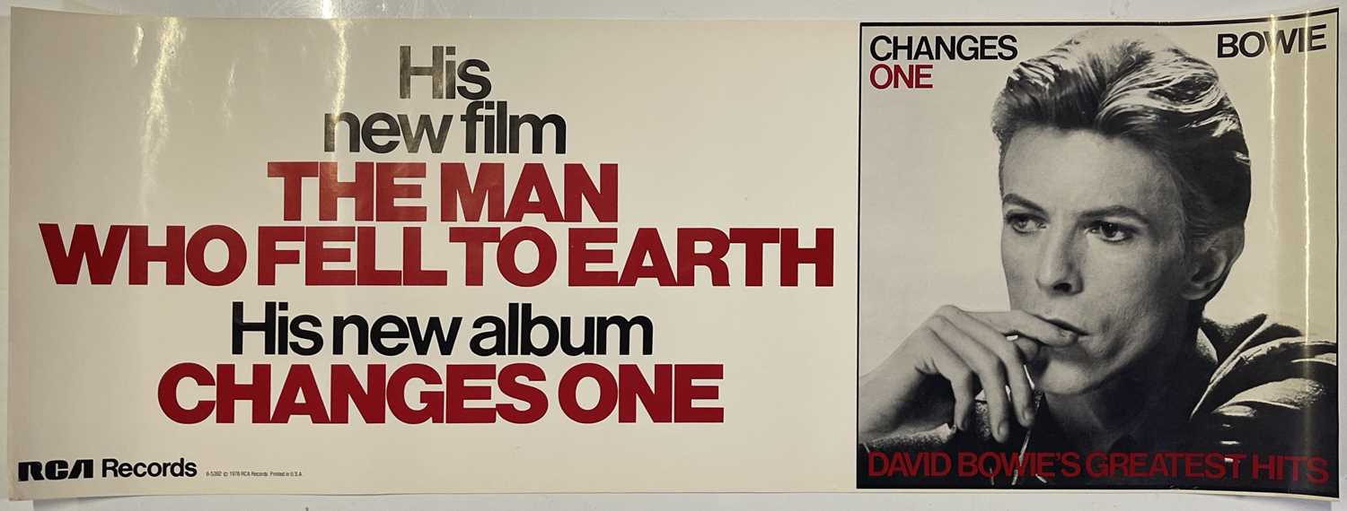 Lot 357 - DAVID BOWIE - CHANGES ONE/THE MAN WHO FELL TO EARTH ORIGINAL PROMOTIONAL POSTER 1976.