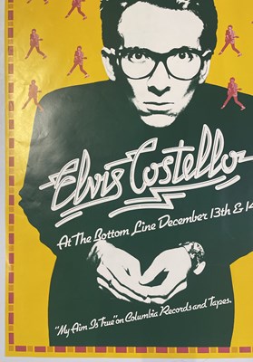 Lot 174 - ELVIS COSTELLO - 1977 'AT THE BOTTOM LINE' POSTER.